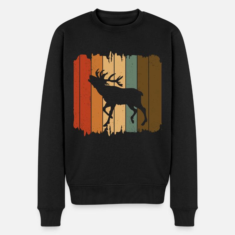 Cerf - Pull Premium bio Homme - noir