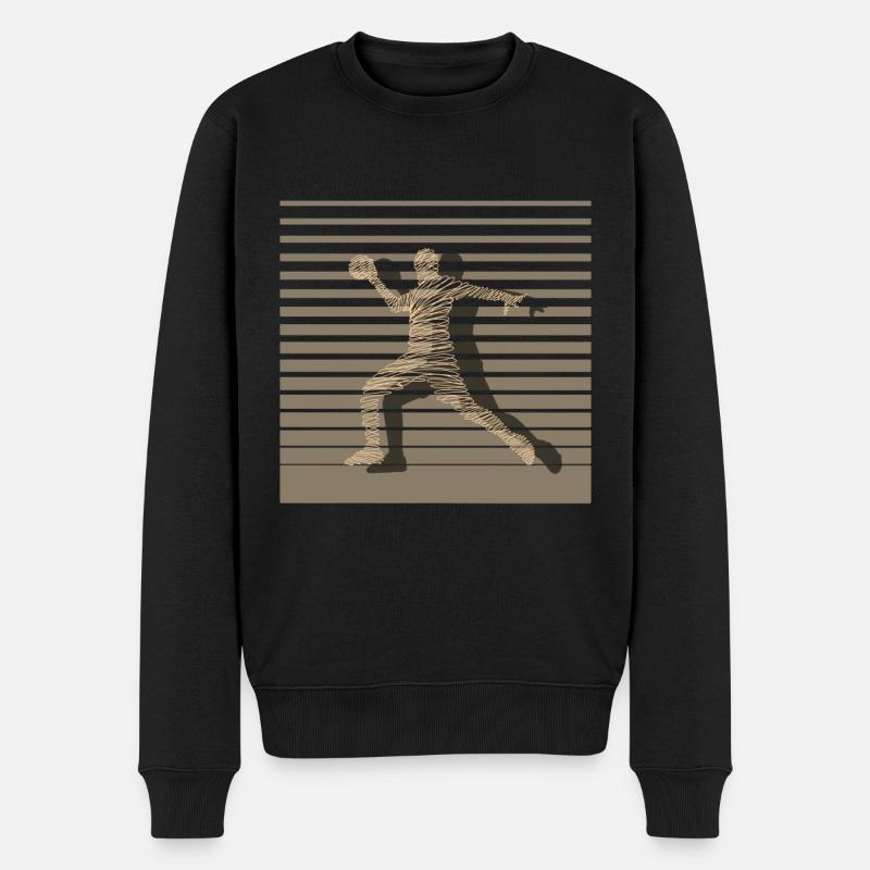 Handball Handballer - Männer Premium Bio Pullover - Schwarz