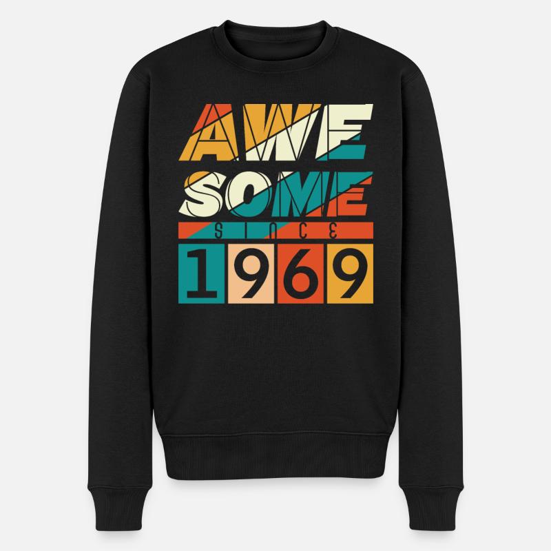 1969 Anniversaire Naissance Millésime - Pull Premium bio Homme - noir