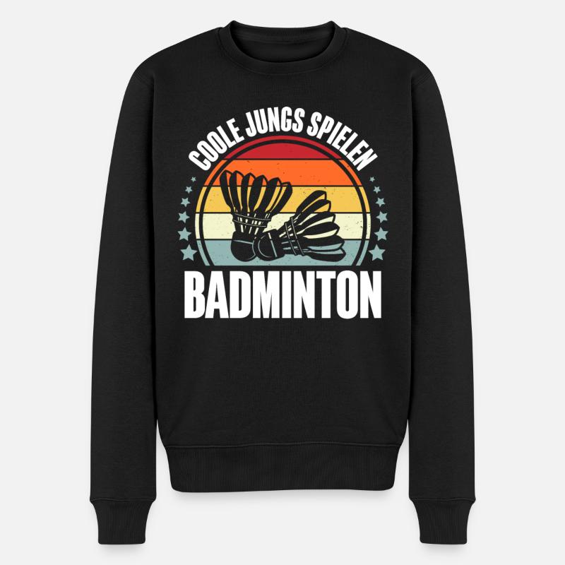 Badminton - Männer Premium Bio Pullover - Schwarz