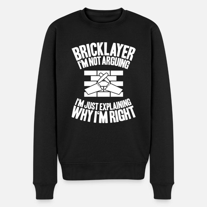 Master Masonry Masonry Bricklayer Mason - Men's Premium Organic Jumper - black