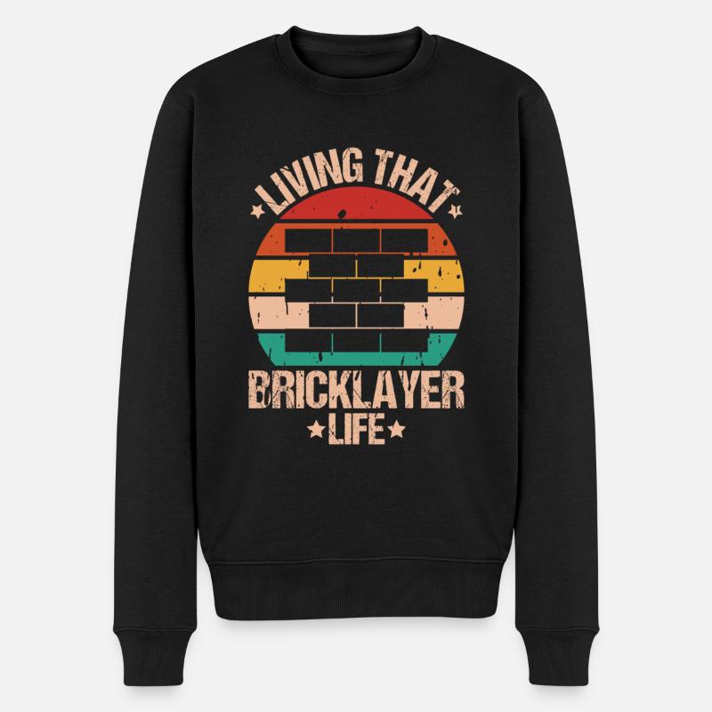 Master Masonry Masonry Bricklayer Mason - Men's Premium Organic Jumper - black