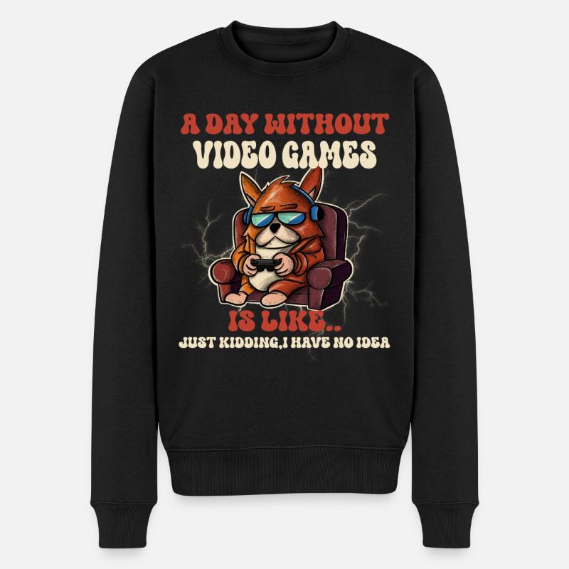 Chien Gaming Gamer Gamer - Pull Premium bio Homme - noir