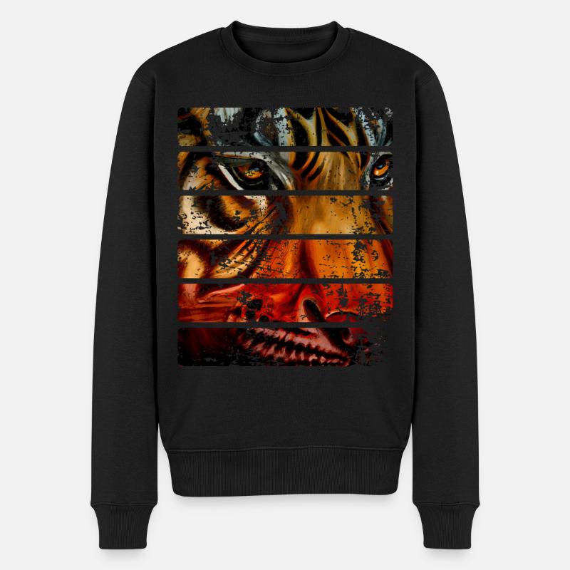 Tigre - Pull Premium bio Homme - noir