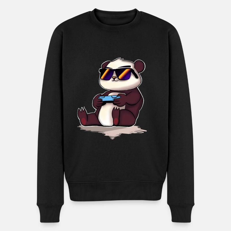 Panda Gaming Gamer - Pull Premium bio Homme - noir