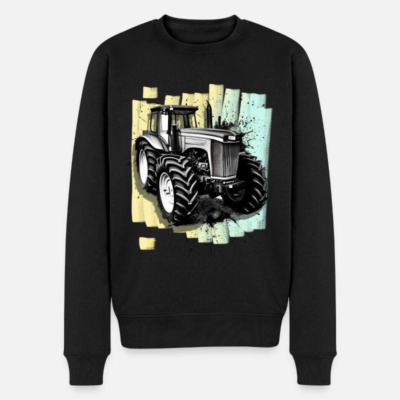 Traktor Landwirtschaft Landwirt - Männer Premium Bio Pullover - Schwarz