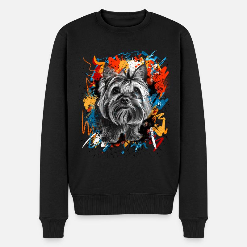Yorkshire Terrier - Pull Premium bio Homme - noir