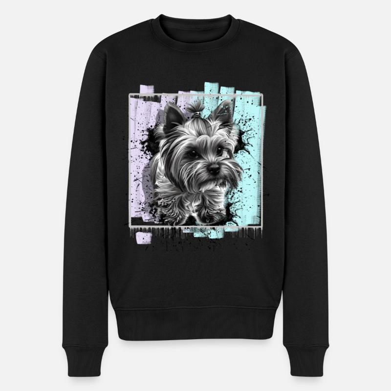 Yorkshire Terrier - Pull Premium bio Homme - noir