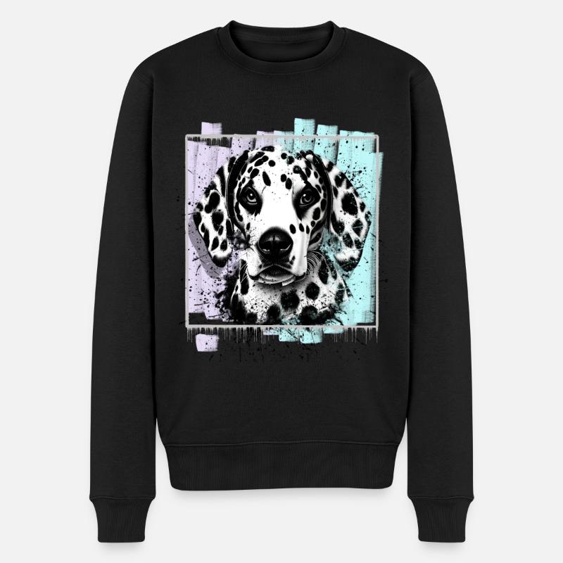 Dalmatiner - Männer Premium Bio Pullover - Schwarz