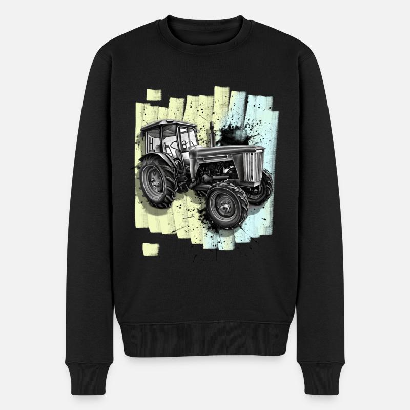 Traktor Landwirtschaft Landwirt - Männer Premium Bio Pullover - Schwarz