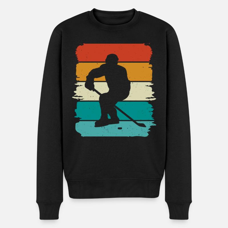 Eishockey Ice Hockey - Männer Premium Bio Pullover - Schwarz