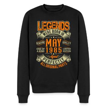 1985 Mai Birthday Legend - Pull Premium bio Homme - noir - Devant - Nico (187cm)