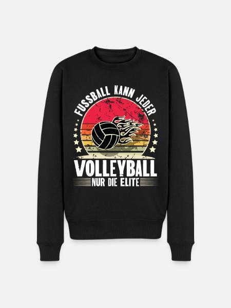 Volleyball - Männer Premium Bio Pullover - Schwarz