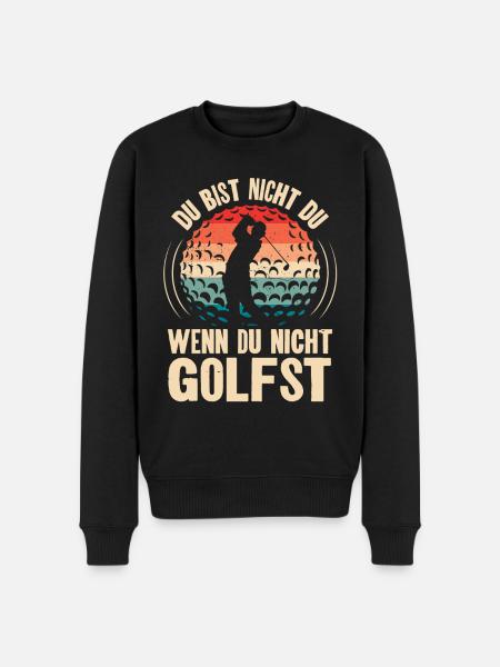 Golf Golfer - Männer Premium Bio Pullover - Schwarz