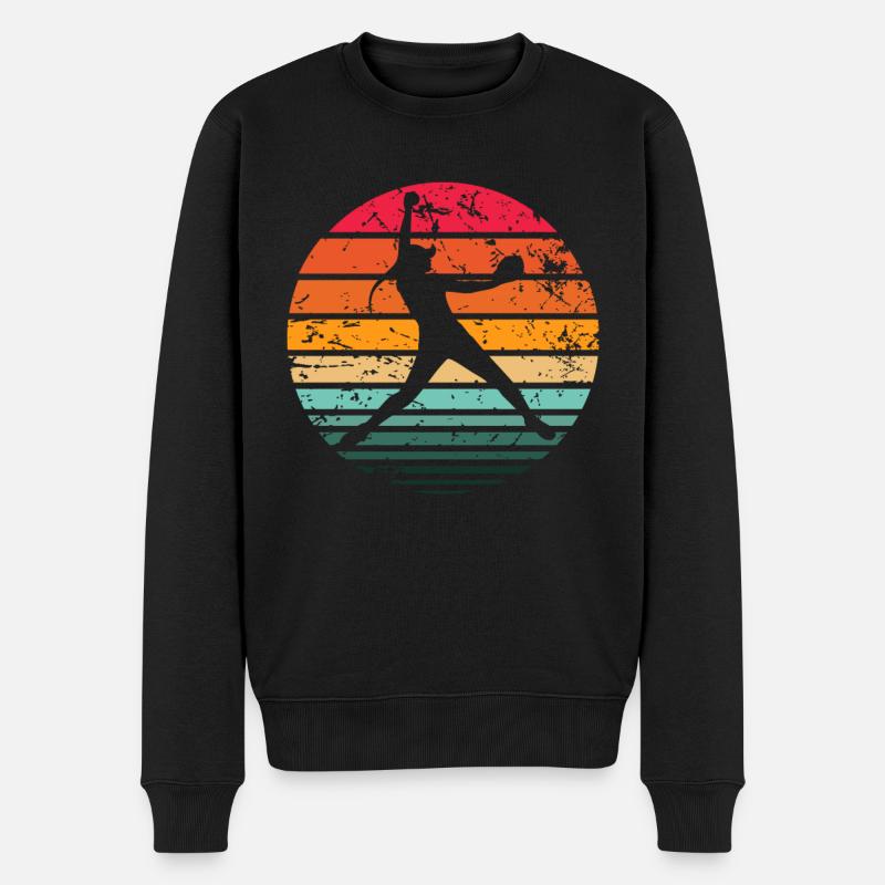 Baseball - Männer Premium Bio Pullover - Schwarz