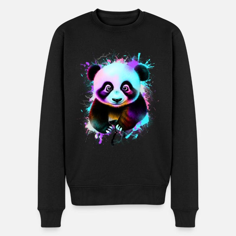 Panda - Pull Premium bio Homme - noir