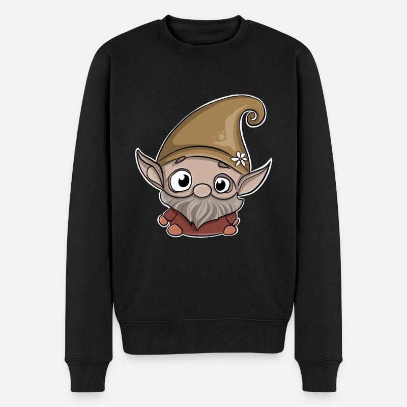 Gnome Dwarf Gnome - Men's Premium Organic Jumper - black