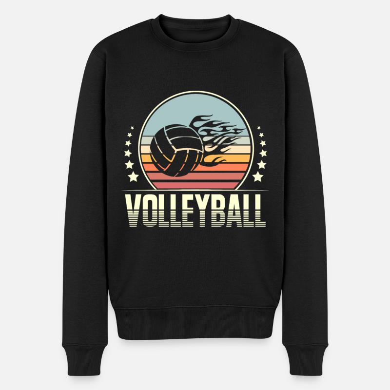 Volleyball - Männer Premium Bio Pullover - Schwarz