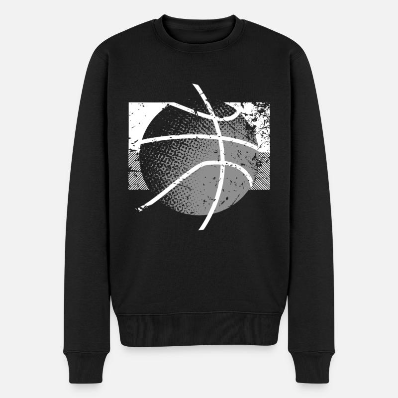 Basketball Basketballer - Männer Premium Bio Pullover - Schwarz