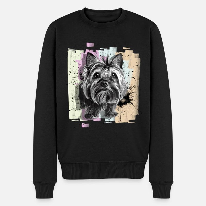 Yorkshire Terrier - Männer Premium Bio Pullover - Schwarz