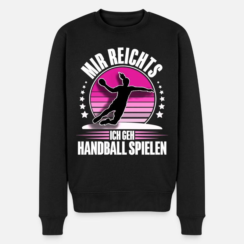 Handball Handballerin - Männer Premium Bio Pullover - Schwarz