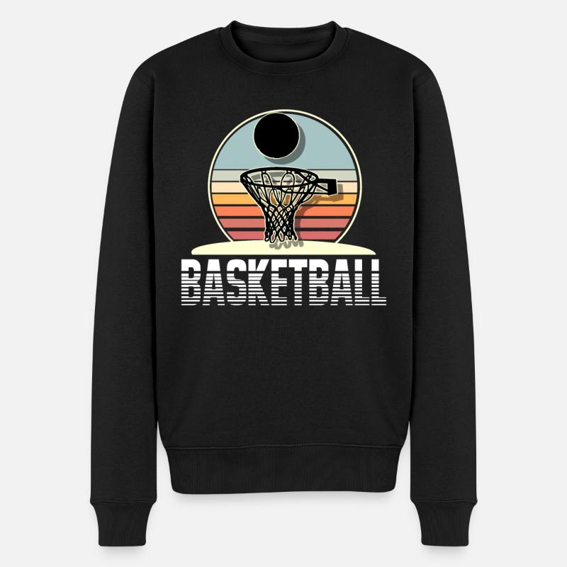 Basketball Basketballer - Männer Premium Bio Pullover - Schwarz