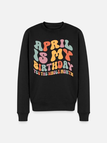 Anniversaire d’avril - Pull Premium bio Homme - noir