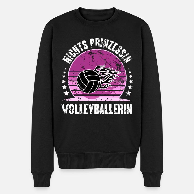 Volleyball - Männer Premium Bio Pullover - Schwarz