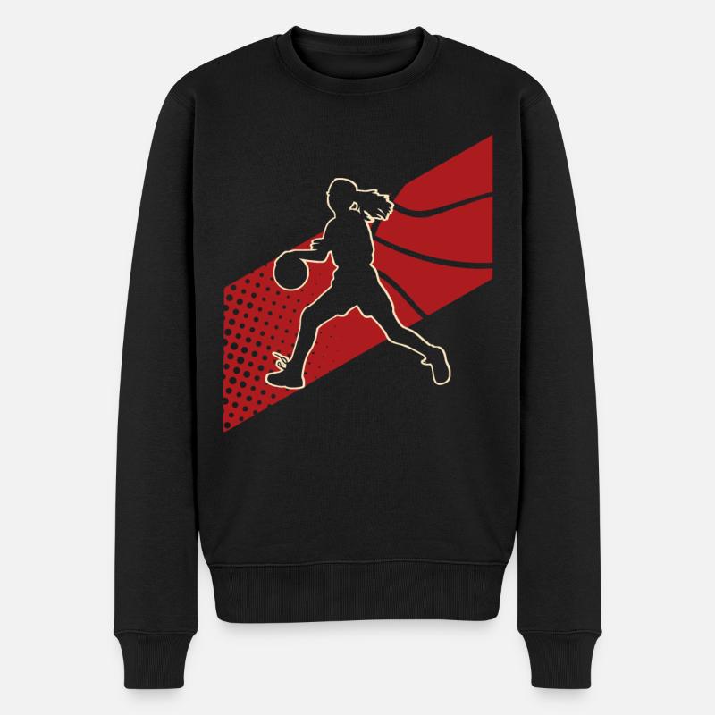 Joueur de basket-ball - Pull Premium bio Homme - noir