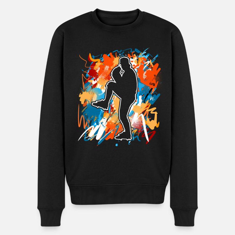 Base-ball - Pull Premium bio Homme - noir