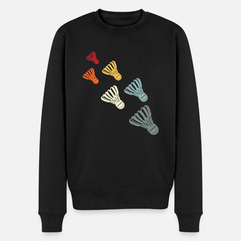 Badminton - Männer Premium Bio Pullover - Schwarz