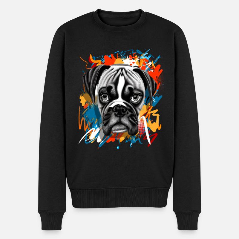 Chien boxeur - Pull Premium bio Homme - noir