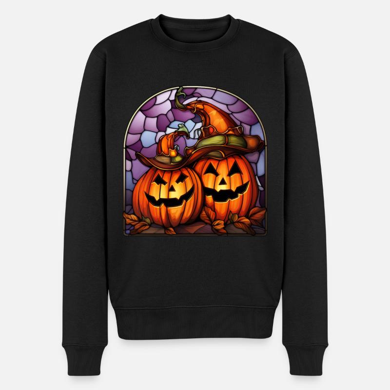 Vitrail d’Halloween - Pull Premium bio Homme - noir