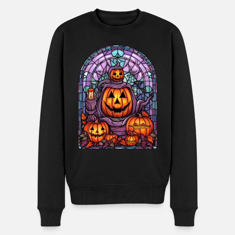 Vitrail d’Halloween - Pull Premium bio Homme - noir