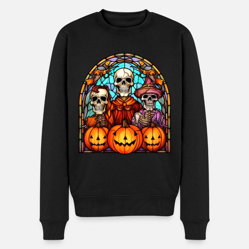 Vitrail d’Halloween - Pull Premium bio Homme - noir