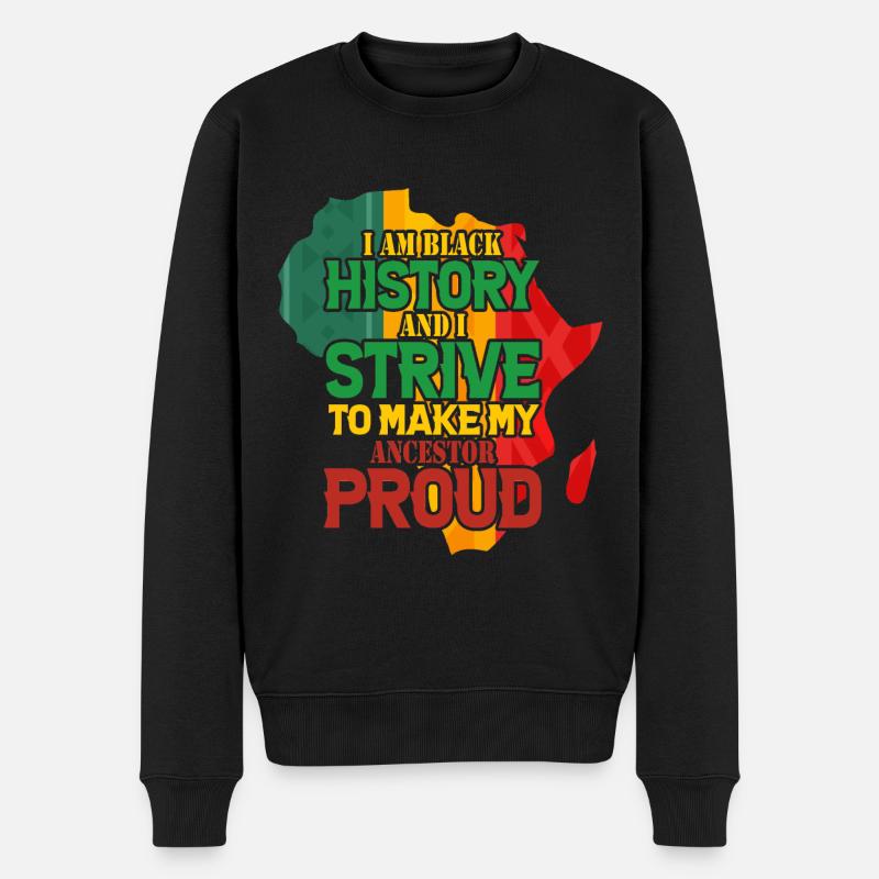 Black History Month Black History - Männer Premium Bio Pullover - Schwarz