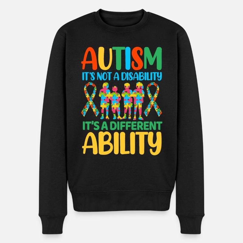Autismus Autist - Männer Premium Bio Pullover - Schwarz