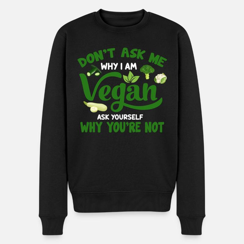 Vegan Veganismus - Männer Premium Bio Pullover - Schwarz