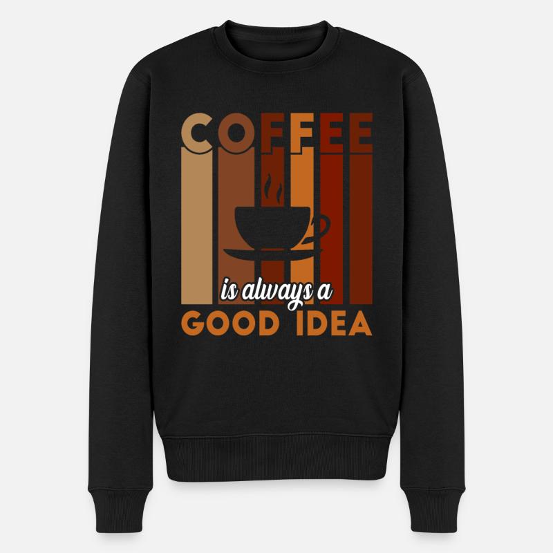 Café - Pull Premium bio Homme - noir