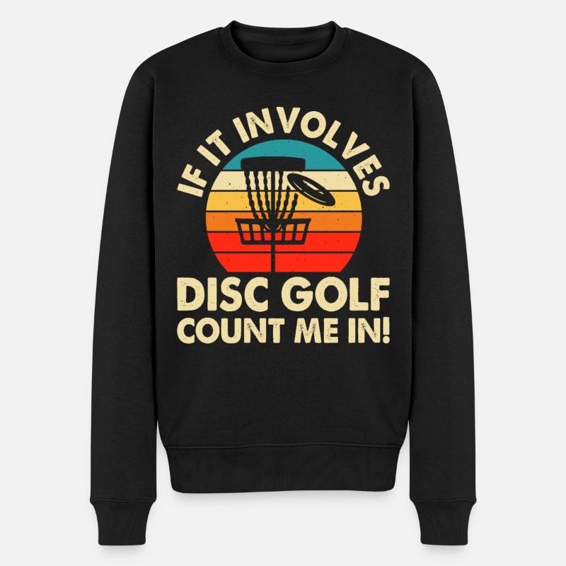 Discgolf Disc Golf - Männer Premium Bio Pullover - Schwarz