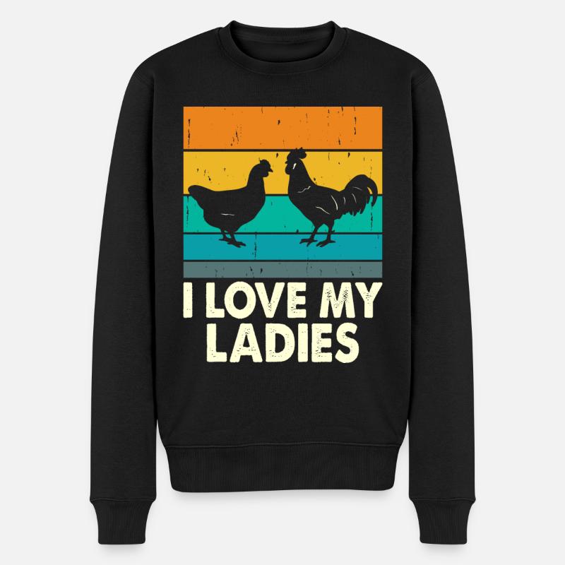 Poulets - Pull Premium bio Homme - noir