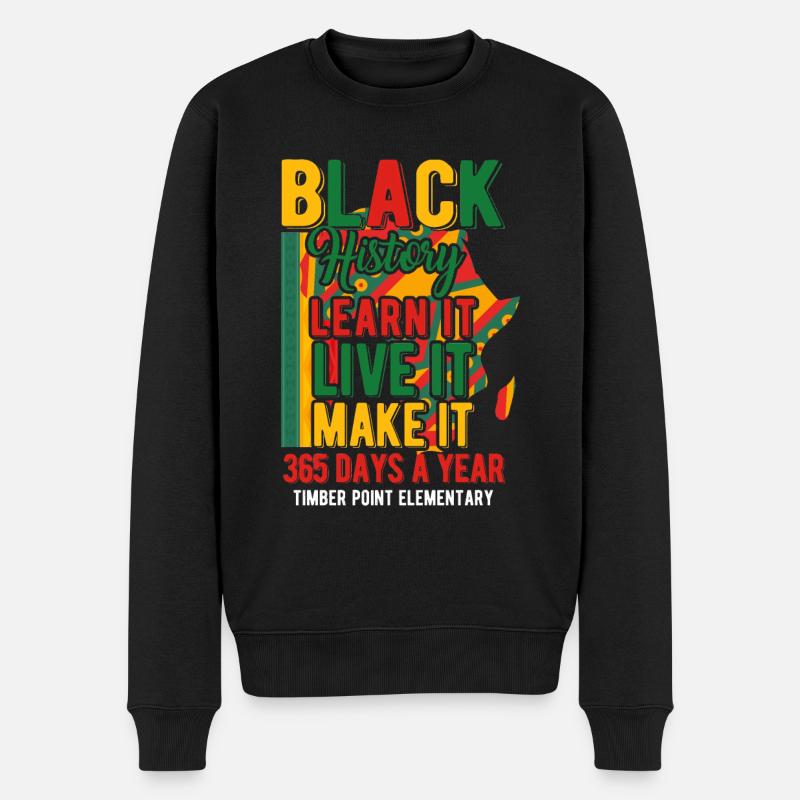 Black History Month Black History - Männer Premium Bio Pullover - Schwarz