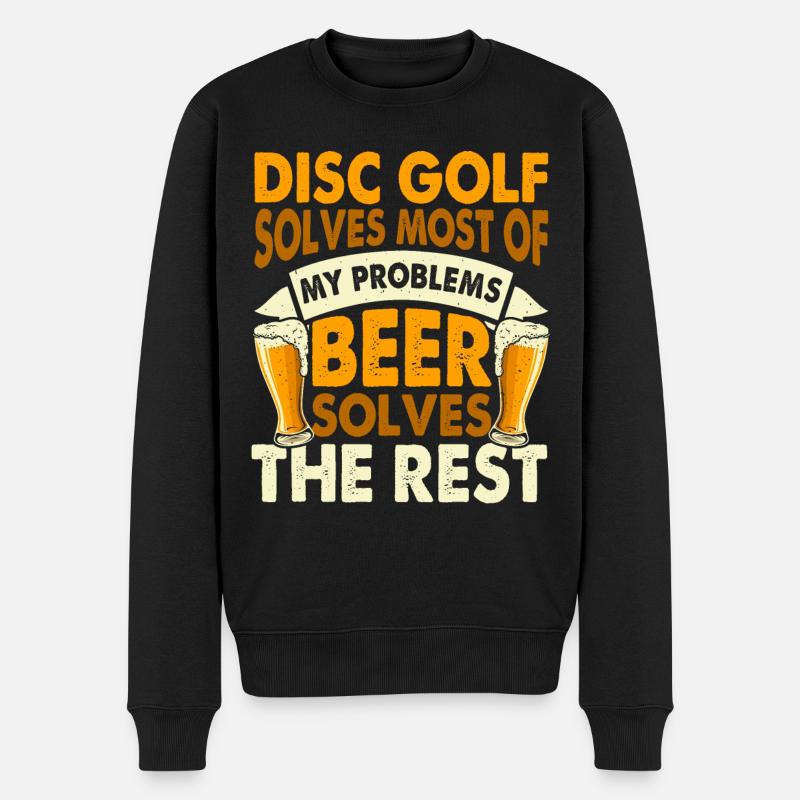 Discgolf Disc Golf - Men's Premium Organic Jumper - black