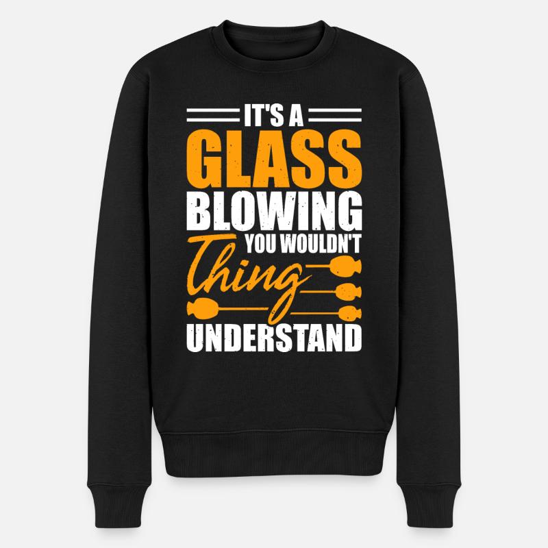 Glasbläser - Männer Premium Bio Pullover - Schwarz