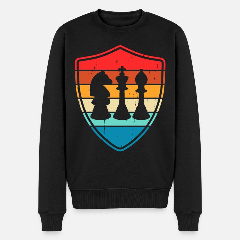 Schach - Männer Premium Bio Pullover - Schwarz