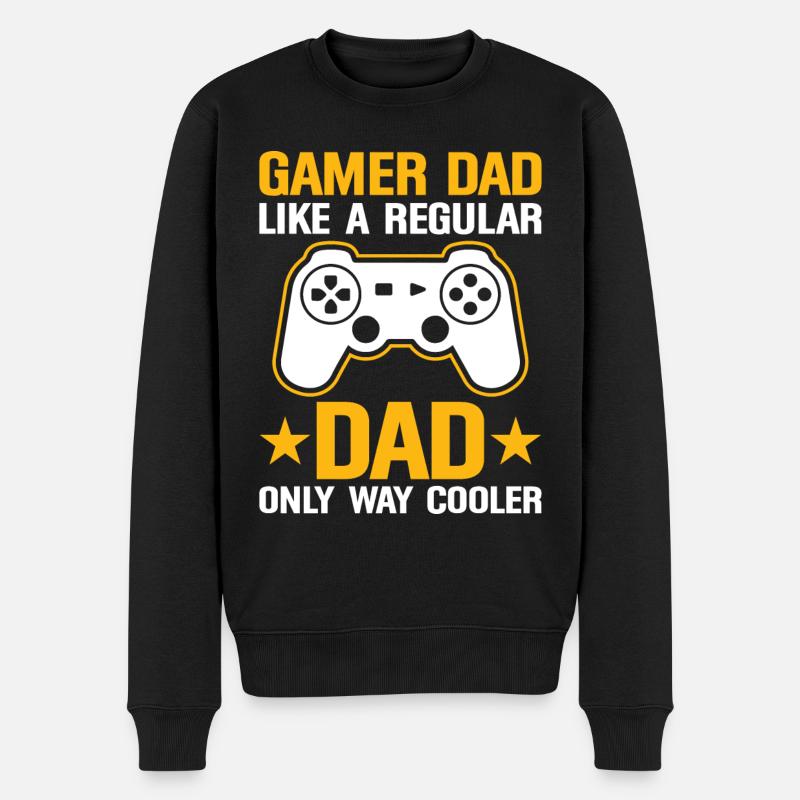 Papa Père Gamer - Pull Premium bio Homme - noir