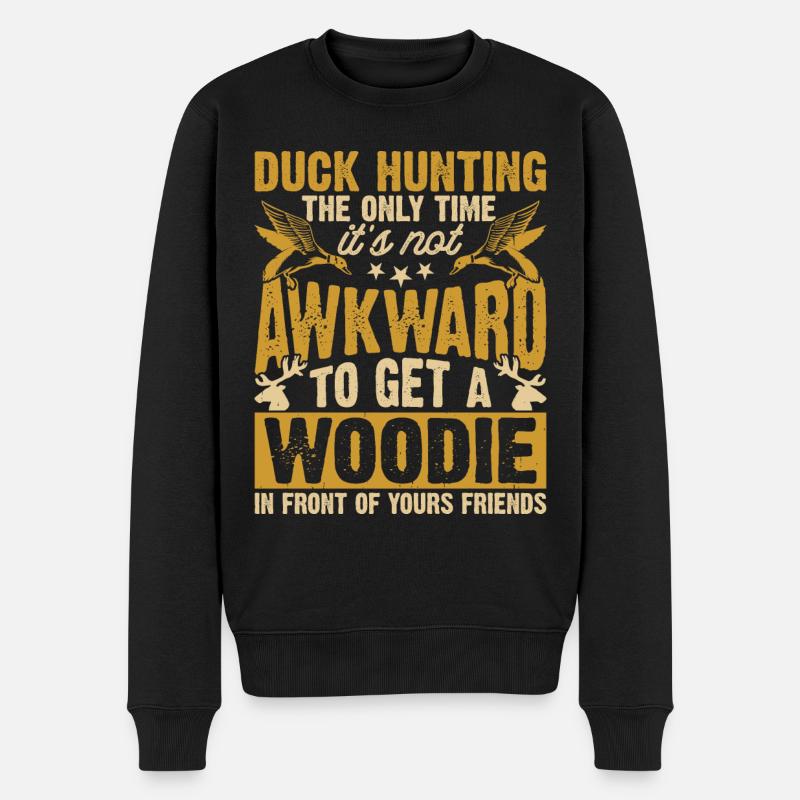 Les chasseurs chassent le canard - Pull Premium bio Homme - noir