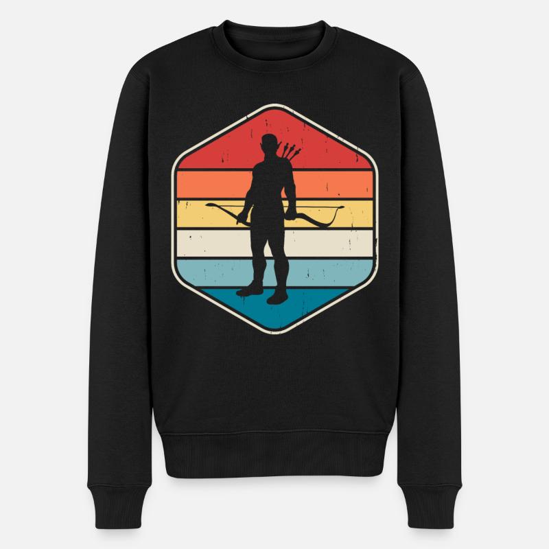 Archer Tir à l’arc - Pull Premium bio Homme - noir
