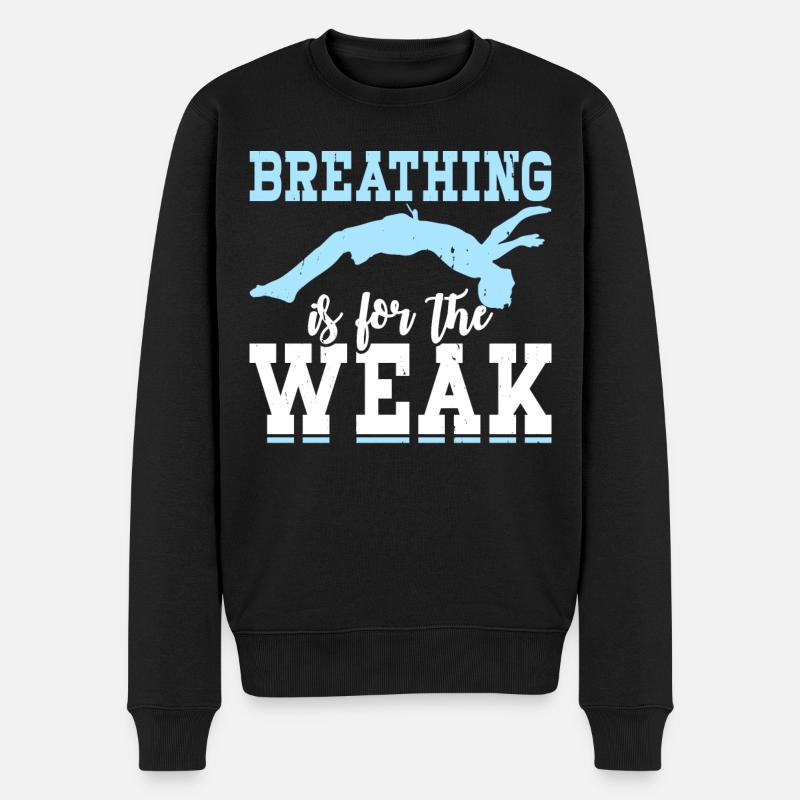 Swimming Float - Men's Premium Organic Jumper - black