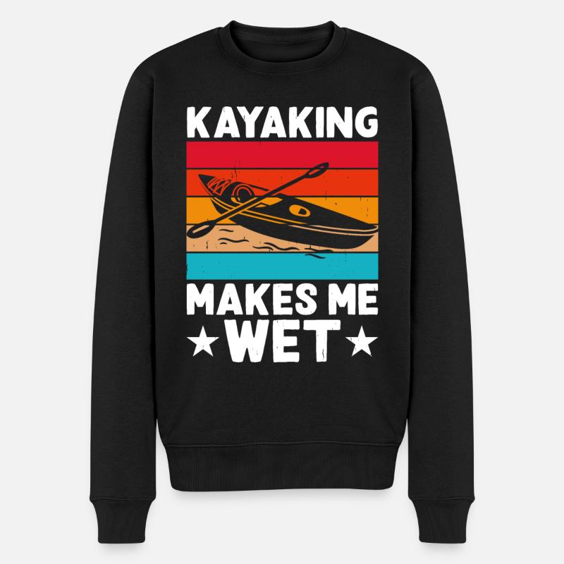 Kajak Kajakfahrer Kajaker - Männer Premium Bio Pullover - Schwarz